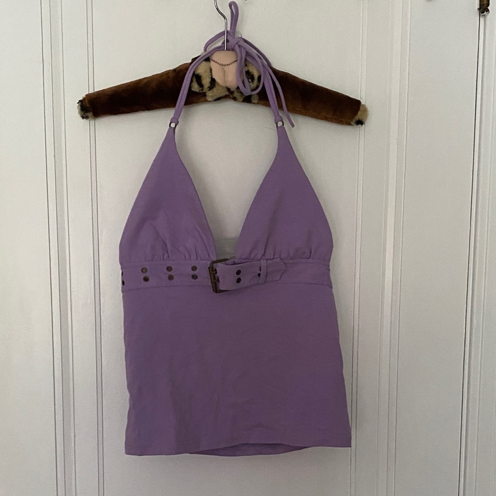 90s Halter Top with Buckle Belt